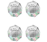 Jnchdghwa 4X Cadeau pour Un Cadeau D'Amitié pour Femme Cadeaux d'anniversaire pour Un Cadeaux de DéPart Plaque pour CollèGue