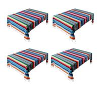 Jnchdghwa 4X Couverture Mexicaine Sarape Tapis de Pique-Nique Nappe Hot Rod pour Fête et Yoga, 120X180cm