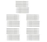 Jnchdghwa 50 Pièces Mouvement Montre Tige en Acier Couronne de Pièces NH35 NH36 NH38 NH39 Mouvement Montre Tige Pièces de Rechange