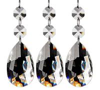 Jnchdghwa 60 Pièces Cristaux de Lustre, Pendentifs de Pièces de Lustre en Cristal de Larme de Cristal Clair, Cristaux Suspendus pour Les Lustres (50 mm, Clair)