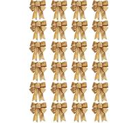 Jnchdghwa 60 Pièces Séries Décoration d'arbre de Noël Arcs Or 25 X 21 cm Ornements de Noël