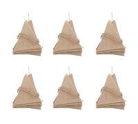 Jnchdghwa 6pièces 3.7M Jute Rustique Jute Toile de Jute Dentelle Banderole Bannière de Mariage Chic Minable