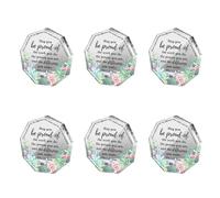 Jnchdghwa 6X Cadeau pour Un Cadeau D'Amitié pour Femme Cadeaux d'anniversaire pour Un Cadeaux de DéPart Plaque pour CollèGue
