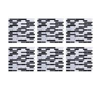 Jnchdghwa 6X Stickers Muraux 3D la Tuile de Papier Le Peint de Brique pour la Cuisine Dosseret de Salle de Bain Les Anti-Carreaux Décoration de 28X23.5cm
