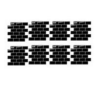 Jnchdghwa 8X Stickers Muraux 3D Tuile de Papier Peint de Brique pour la Cuisine Dosseret Tatie-Tile la Décoration 30X30cm