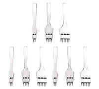 Jnchdghwa 9 Pièces SéRies 4mm Cuir Artisanat Trou Rond Perforateur en Cuir Couture Amovible Ciseau de PoinçOnnage Outil/Ensemble