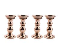 Jnchdghwa Lot de 4 Chandelier Métal Bougeoirs de Pilier, Mariage Centres de Table Bâton de Bougie Titulaires Convient pour Bougies Stand Or