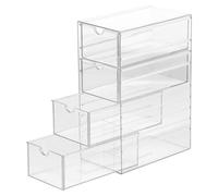 Jnchdghwa Organisateur à Tiroir Empilable Transparent pour Cosmétiques et, Boîte à Capsules de Café, Tiroir de Rangement pour Sachets de Thé Grande Capacité