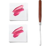 Jnchdghwa Papier pour Palette D'Art - 100 Pièces, Papier de Mélange Double Face Imperméable avec 1 Tige D'Agitation pour Argile