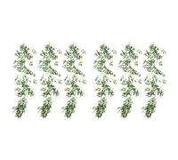 Jnchdghwa Paquet de 6 (16,8 Pieds) Feuilles de Saule Artificielles Brindilles de Vigne - Fausse Soie Suspendue Saule Plante Guirlande pour Intérieur