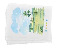 JNEYVIC 25 Feuilles de Papier Aquarelle Papier Vergé 300 g/m² Papiers Aquarelle Fait à la Main Épais Vergé Watercolor Paper Papiers Texturé Épais pour Peinture, Art, Dessin, Cartes de Vœux DIY