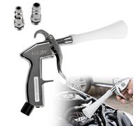 JNEYVIC Pistolet à Air Comprimé 360° Pistolet de Nettoyage à Air Comprimé pour Voiture - Pression 6,2-9 Bar - Avec 2 Raccords Rapides - Pour Nettoyage Auto, Atelier, Maison - Crochet de Suspension