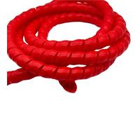 JNMING Gaine Flexible en Spirale for câbles de 20 mm de diamètre intérieur, Tube de Gestion for la Protection des Cordons de Salle de Bain et de Cuisine.(Red,5 Meters)