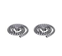 JNMING Lot de 2 Tubes Flexibles en Spirale for Gestion de câbles, 1 mètre, diamètre intérieur 22 mm, Rangement de câbles, Enrouleur, Protecteur(Grey)