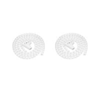 JNMING Lot de 2 Tubes Flexibles en Spirale for Gestion de câbles, 1 mètre, diamètre intérieur 22 mm, Rangement de câbles, Enrouleur, Protecteur(White)