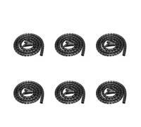 JNMING Lot de 6 Protections Flexibles en Spirale for câbles, Longueur 1 mètre, diamètre 22 mm, Rangement for Enrouleur de câbles(Noir)