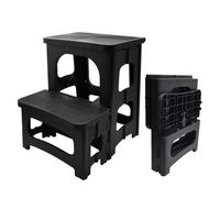JNUYISW Pliable Tabouret à 2 marches, Portable Tabouret pour Adultes et Enfants avec Pédales antidérapantes Capacité de Charge de 150 kg Escabeau 2 marches pour lit Haut, Cuisine, Salle de Bain
