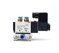 JNVFTCUX Bloc électrovanne pneumatique 12/24 V CC 220 CA Multi-Options 4V210-08 avec Silencieux, Base de Montage, collecteur 6 Voies, 1 pièce(6 Row 10mm Fitting,DC24V)