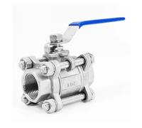 JNVFTCUX Robinet à Boisseau sphérique Trois pièces en Acier Inoxydable Passage intégral de 2 Pouces, Robinet Haute température, Marche/arrêt d'eau Filetage Interne(SS304)