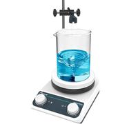 JOANLAB HS5 Agitateur Magnétique Chauffant 260°C 200-1500RPM 3L Rond | Chauffage céramique rond uniforme, moteur silencieux, doubles molettes, anti-surchauffe, compact