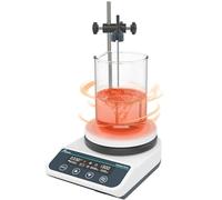 JOANLAB HS5Pro Agitateur Magnétique Chauffant 310°C Minuterie 3L Rond | 50-1500 tr/min, minuterie 12h, deux modes température, chauffage rond uniforme, moteur silencieux, boutons