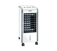 Jocca Climatiseur portable froid (80 W) et chaleur (2 000 W) | Climatiseur et humidificateur à eau et glace avec roues | 3 vitesses | été et hiver | Réservoir d'eau 3 L | Avec 2 blocs de glace