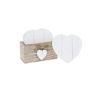 Joe Davies Provence Lot de 6 Dessous de Verres de qualité sous bocks décoratifs de Style Shabby Chic Accessoires Neufs et livrés dans Une boîte, Blanc