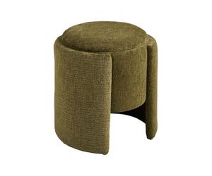 Joe - pouf avec rangement en velours texturé - Vert