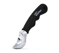 Joeji’s Kitchen Cuillère à Glace Professionnelle en Acier Inoxydable - Manche Anti-Dérapant Noir - Ustensile de Cuisine Durable pour Glace, Pâte, Fruits - Compatible Lave-Vaisselle