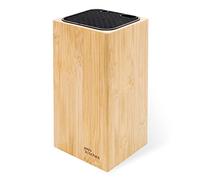 Joejis Bloc couteau universel sans couteau Fentes supplémentaires pour ciseaux et tige d'affûtage Porte couteaux de cuisine bois seulement Facile à nettoyer et égoutter Bloc couteaux universel