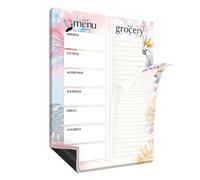 Joeji's Bloc-notes magnétiques A5 pour planificateur de repas et liste de courses - Design esthétique - 60 feuilles perforées - Outil d'organisation pratique et élégant
