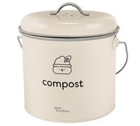joeji's Kitchen Bac à Compost 3,5 l - Compost de Cuisine Compact filtres à Charbon - Bac de compostage intérieur en Acier galvanisé - Solution de Recyclage Alimentaire inodore - Idéal Les déchets