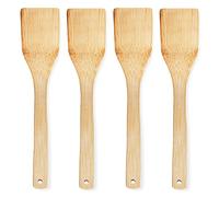Joeji's Kitchen - Ustensiles de Cuisine en Bambou | Ensemble 4 Pièces en Bois : Cuillère, Spatule et Accessoires de Qualité