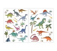 Joeyan 2 Pièces Grand Meuble Decalcomanie,Dinosaures Transfert Autocollant | pour Chambre d'Enfants,Stickers Deco pour Verre,Bois,Métal,Cadeau Garçons/Filles DIY Transformation de Meubles,40x28 cm