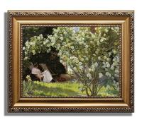 JOFANG Art Mural Encadré Vintage, Dame dans le Jardin Art Mural sur Toile pour Salon, Chambre, Décoration Murale Cuisine Impressions sur Toile, 23x30cm