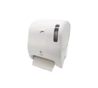 Jofel - AG60000 Distributeur de Papier Automatique, Distributeur de Papier Bobine Continue, fabriqué en ABS Blanc, Papier 220 mm de Large, 200 mm mandrin