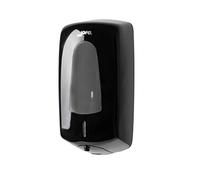 Jofel - Distributeur Automatique de Savon en Gel Mural Rechargeable d'une capacité de 1 Litre, Distributeur Optique de Savon sans Contact, Corps en ABS, Aitana AC76650, Noir Brillant