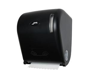 Jofel - Distributeur de Papier Bobine Continue, diamètre Entre 170 et 210 mm, Services prédécoupés de 20 cm, sans Levier, hygiène et économie maximales, fabriqué en ABS recyclé Noir Mat, AGR54600-MT