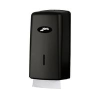 Jofel - Distributeur de Papier Hygiénique, 400 Essuie-Mains Pliés en Zig-Zag Types Z, V et W, Économie de Papier, Boîtier en ABS Résistant, Noir Mat