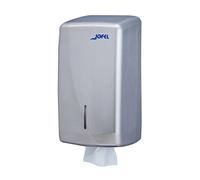 Jofel - Distributeur de papier toilette, 400 essuie-mains au format zigzag, hygiène maximale par simple contact avec l'essuie-mains, économie de papier, boîtier robuste en acier, Futura AD75000