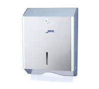 Jofel - Distributeur d'essuie-mains, Distributeur d'essuie-mains pour le visage, jusqu'à 600 essuie-mains en zigzag, protection anti-vandalisme, boîtier en inox de haute qualité, Classic AH14200