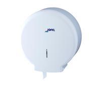 Jofel - Distributeur industriel moyen de papier toilette, Distributeur de rouleaux de papier toilette jusqu'à 300m, diamètre max. 220mm mandrin de 45mm idéal pour les toilettes publiques Azur AE51000