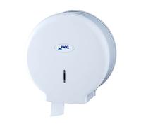 Jofel - Grand distributeur industriel de rouleaux de papier toilette, papier 400m, diamètre 260mm, mandrin 45-55mm, Idéal pour les toilettes publiques, Boîtier ABS haute qualité, Valor AE77000 Blanc