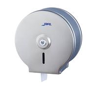 Jofel - Moyen Distributeur Industriel de Papier Toilette, Distributeur de Rouleaux de Papier jusqu'à 300m, diamètre Maxi 220mm, mandrin 18 à 55mm, Corps en INOX satiné, Classic AE21300