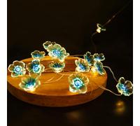 JOFONY Guirlande lumineuse LED en forme de fleurs de cerisier - 2 m - 20 LED - Guirlande lumineuse à piles - Décoration de printemps pour festival, fête, Saint-Valentin, mariage