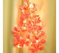 JOFONY Guirlande lumineuse LED en forme de fleurs de cerisier - Rose - 2 m - 20 LED - Décoration de printemps pour festival, fête, Saint-Valentin, mariage