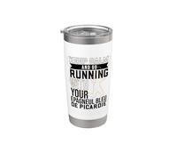 Jogger avec Epagneul Bleu de Picardie Gobelet isotherme en acier inoxydable double paroi