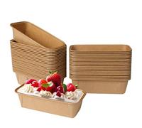 Jogoico 50 Pièces Moules à Gâteaux en Papier Jetables 15.5 x 5.4 x 5.3cm | Moule Pour Cake en Papier Antiadhésif Moule Cuisson Gâteaux Petit Pain Rectangulaire, Mini Plat de Cuisson pour Plumcake