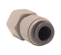 John Guest - Raccord John Guest femelle 15 x 21 (1/2") pour tuyau 12 mm, acétal gris - JOHRACM451214FS