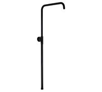 JOHO Barre de douche en acier inoxydable, Colonne de douche avec Support mural réglable compatible avec les trous de perçage existants, Réglable 69-111 cm, Noir mat